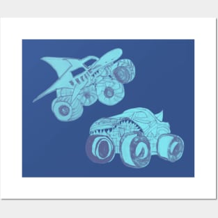 Monster Truck Stunts (blue version) Posters and Art